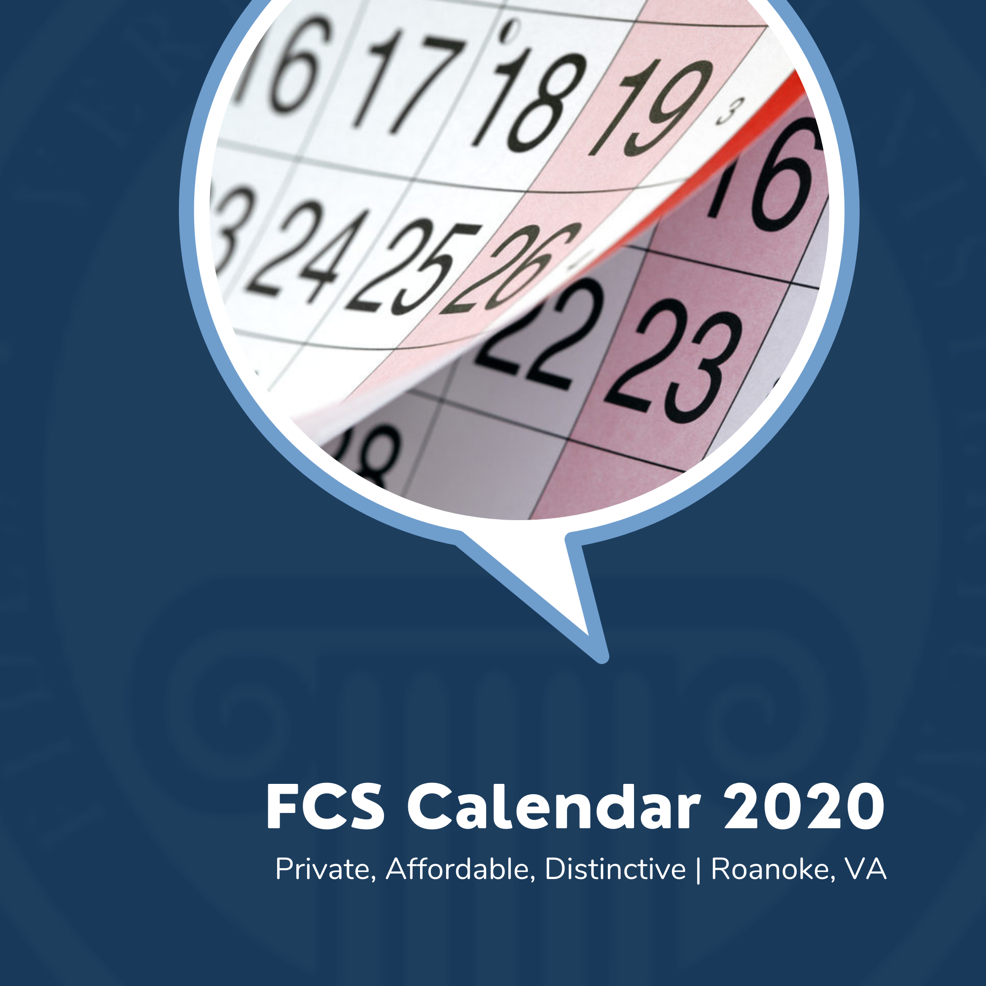 Calendar of Events Faith Christian School Roanoke, VA